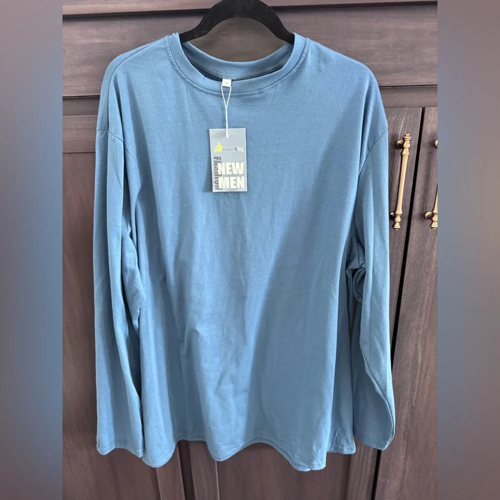 BRAND NEW AugustAlley 3XL Blue Long Sleeve Men's Shirt - Picture 1 of 6